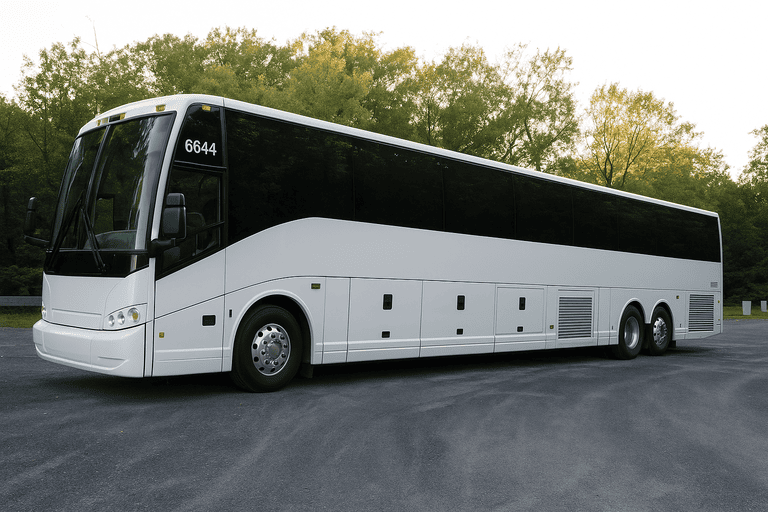 exterior of Charter Bus Rental Hesperia coach bus