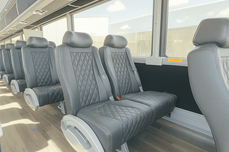 interior of Charter Bus Rental Hesperia charter bus